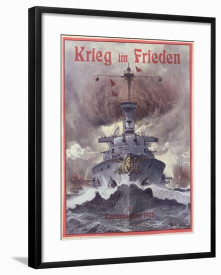 Krieg Im Frieden, Poster Celebrating the German Naval Manoeuvres of 1903-Willy Stower-Framed Giclee Print