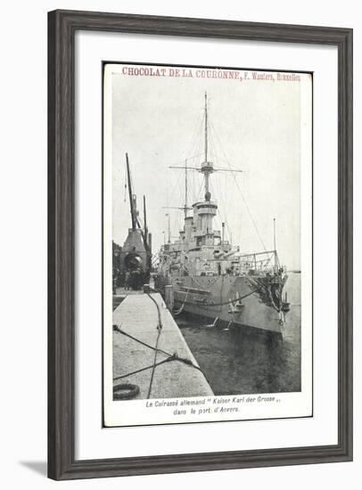 Kriegsschiff Karl Der Große Am Kai-null-Framed Giclee Print