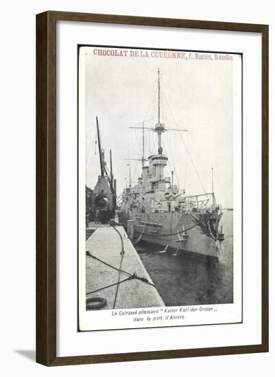 Kriegsschiff Karl Der Große Am Kai-null-Framed Giclee Print