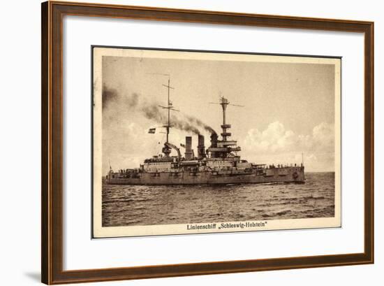 Kriegsschiff, Linienschiff Schleswig Holstein-null-Framed Giclee Print