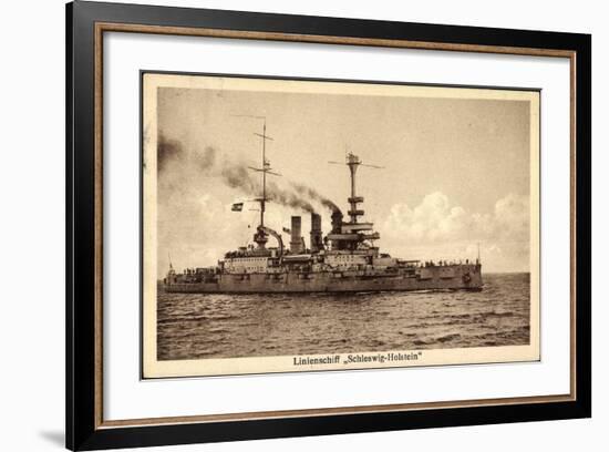 Kriegsschiff, Linienschiff Schleswig Holstein-null-Framed Giclee Print