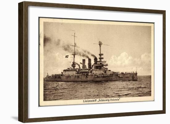 Kriegsschiff, Linienschiff Schleswig Holstein-null-Framed Giclee Print