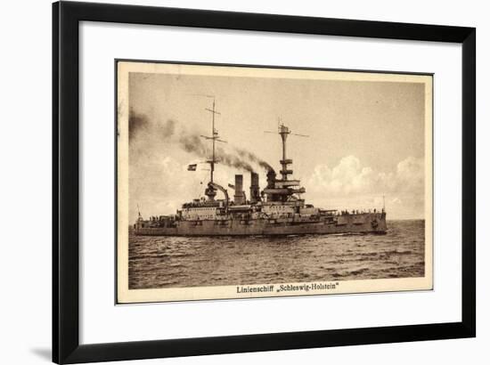 Kriegsschiff, Linienschiff Schleswig Holstein-null-Framed Giclee Print