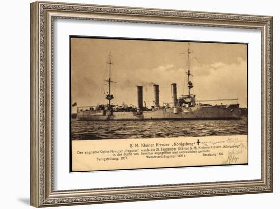 Kriegsschiff S. M. Kleiner Kreuzer Königsberg-null-Framed Giclee Print