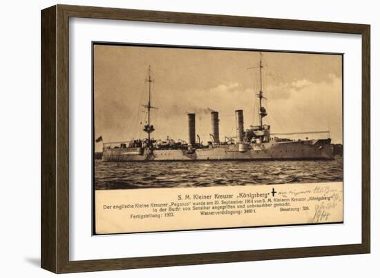 Kriegsschiff S. M. Kleiner Kreuzer Königsberg-null-Framed Giclee Print