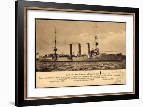 Kriegsschiff S. M. Kleiner Kreuzer Königsberg-null-Framed Giclee Print