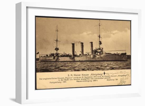 Kriegsschiff S. M. Kleiner Kreuzer Königsberg-null-Framed Giclee Print