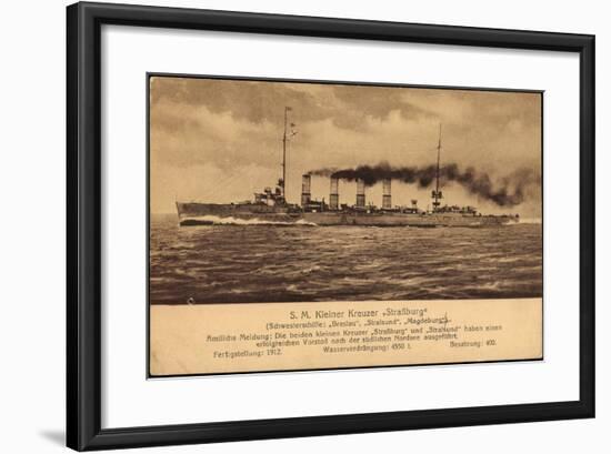 Kriegsschiff S. M. Kleiner Kreuzer Straßburg-null-Framed Giclee Print