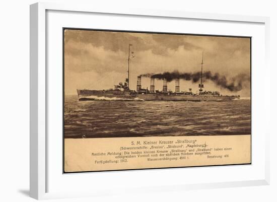 Kriegsschiff S. M. Kleiner Kreuzer Straßburg-null-Framed Giclee Print