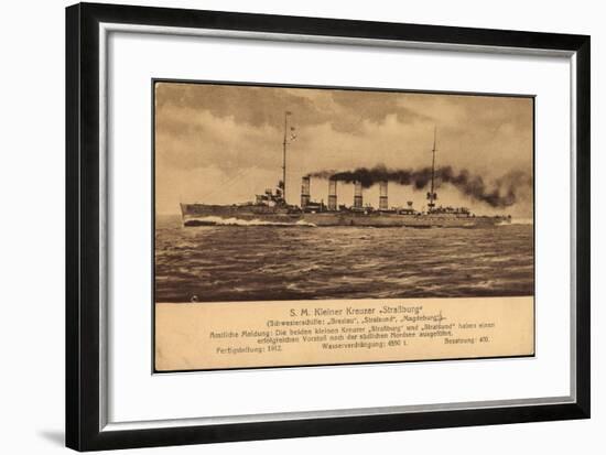 Kriegsschiff S. M. Kleiner Kreuzer Straßburg-null-Framed Giclee Print