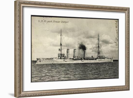 Kriegsschiffe Deutschland, S. M. Kreuzer Stuttgart-null-Framed Giclee Print