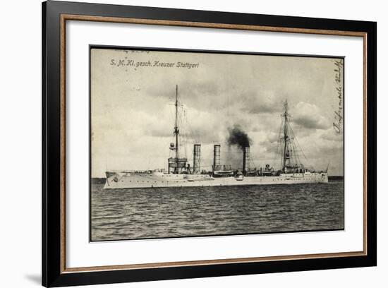 Kriegsschiffe Deutschland, S. M. Kreuzer Stuttgart-null-Framed Giclee Print