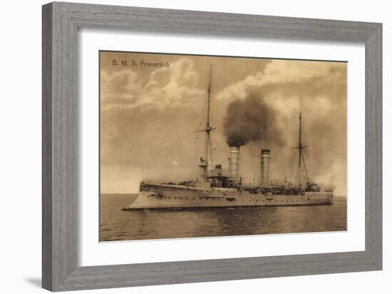 Kriegsschiffe, S.M.S. Frauenlob Auf See-null-Framed Giclee Print