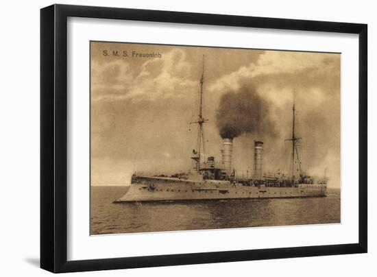 Kriegsschiffe, S.M.S. Frauenlob Auf See-null-Framed Giclee Print