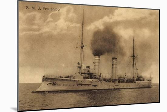 Kriegsschiffe, S.M.S. Frauenlob Auf See-null-Mounted Giclee Print