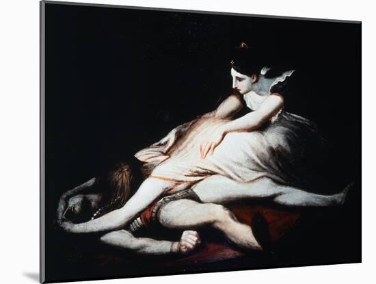 Kriemhild Throws Herself on Siegfried's Corpse, 1817-Henry Fuseli-Mounted Giclee Print