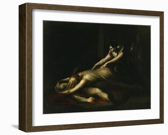 Kriemhild Throws Herself on Siegfried's Corpse-Henry Fuseli-Framed Giclee Print