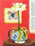 Blue Porcelain with Butterfly-Kris Taylor-Art Print