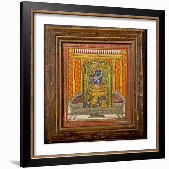 Krishna 19th Century Miniature Painting-Paul Stewart-Framed Premium Photographic Print