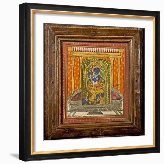 Krishna 19th Century Miniature Painting-Paul Stewart-Framed Premium Photographic Print