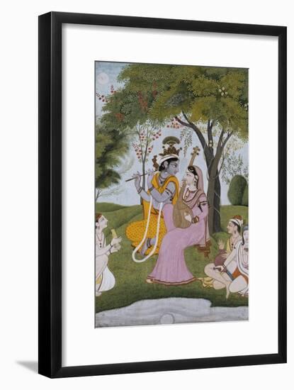 Krishna and Radha Making Music-null-Framed Giclee Print