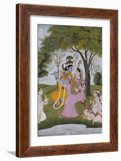 Krishna and Radha Making Music--Framed Giclee Print