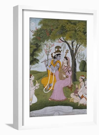 Krishna and Radha Making Music--Framed Giclee Print