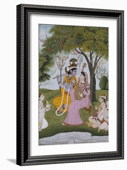 Krishna and Radha Making Music-null-Framed Giclee Print