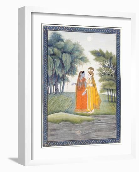 Krishna and Radha Walking by the Jumna in the Moonlight Having Exchanged Clothes, from the…-null-Framed Giclee Print