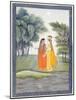 Krishna and Radha Walking by the Jumna in the Moonlight Having Exchanged Clothes, from the…-null-Mounted Giclee Print