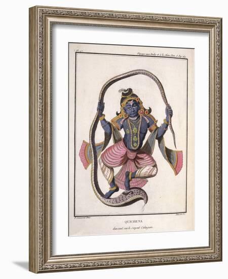 Krishna Dancing on the Kaliya Serpent-Pierre Sonnerat-Framed Giclee Print