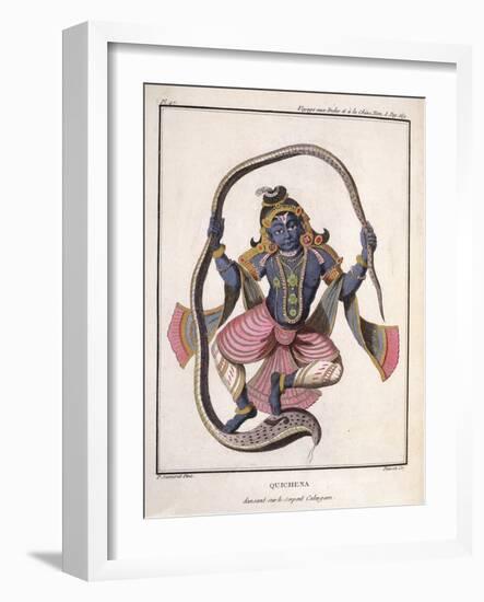 Krishna Dancing on the Kaliya Serpent-Pierre Sonnerat-Framed Giclee Print