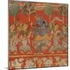 Krishna Dancing with Gopis in Vrindavan-null-Mounted Art Print