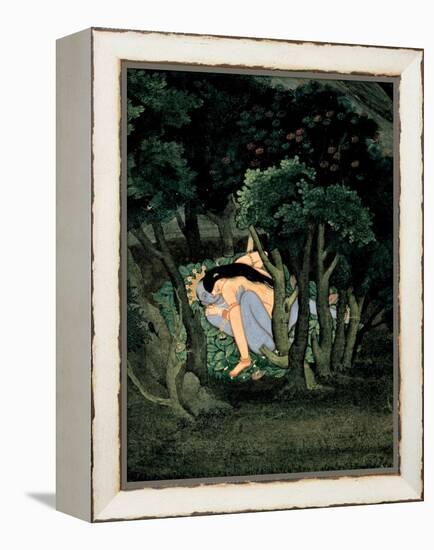 Krishna Embraced by Radha, Ca 1775-null-Framed Premier Image Canvas