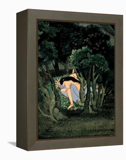 Krishna Embraced by Radha, Ca 1775-null-Framed Premier Image Canvas