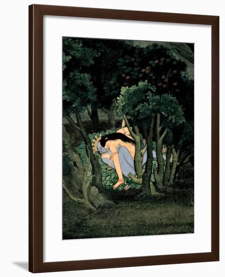 Krishna Embraced by Radha, Ca 1775-null-Framed Giclee Print