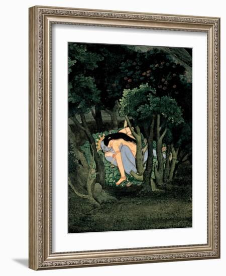 Krishna Embraced by Radha, Ca 1775-null-Framed Giclee Print