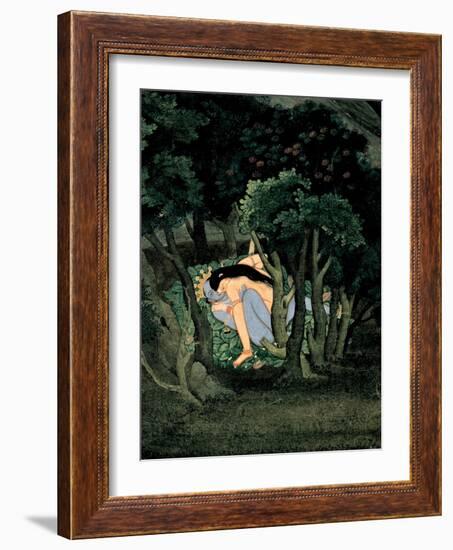 Krishna Embraced by Radha, Ca 1775-null-Framed Giclee Print