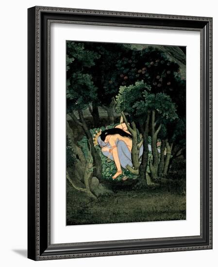 Krishna Embraced by Radha, Ca 1775-null-Framed Giclee Print