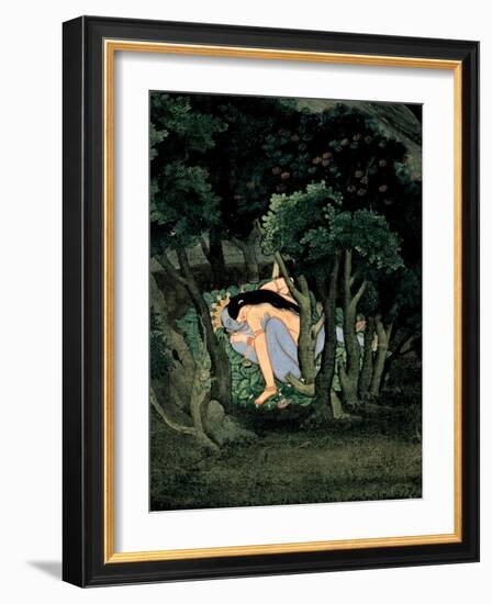 Krishna Embraced by Radha, Ca 1775-null-Framed Giclee Print