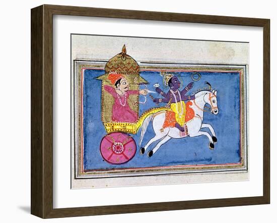 Krishna, Hindu Deity, an Avatar of Vishnu, 17th Century-null-Framed Giclee Print