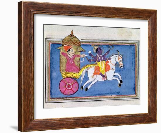 Krishna, Hindu Deity, an Avatar of Vishnu, 17th Century-null-Framed Giclee Print