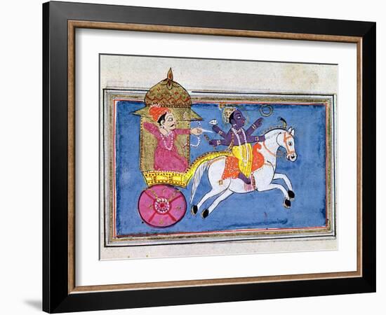 Krishna, Hindu Deity, an Avatar of Vishnu, 17th Century-null-Framed Giclee Print