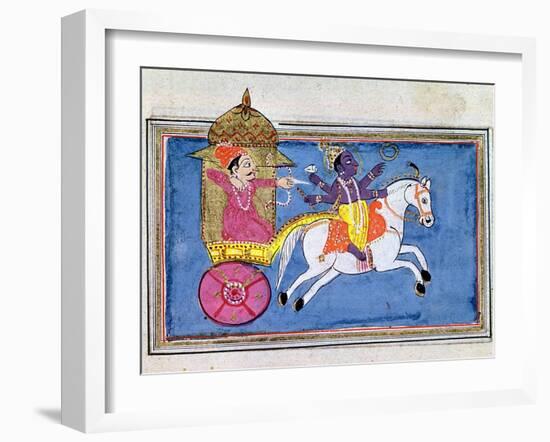 Krishna, Hindu Deity, an Avatar of Vishnu, 17th Century-null-Framed Giclee Print