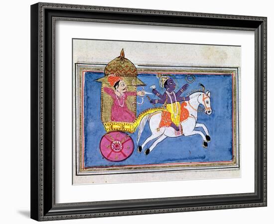 Krishna, Hindu Deity, an Avatar of Vishnu, 17th Century-null-Framed Giclee Print