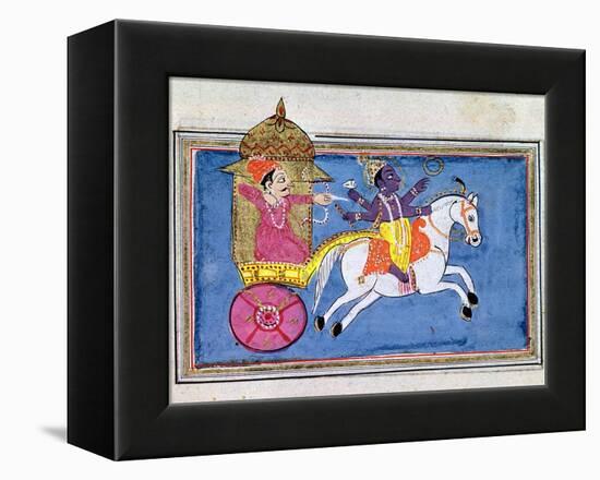 Krishna, Hindu Deity, an Avatar of Vishnu, 17th Century-null-Framed Premier Image Canvas