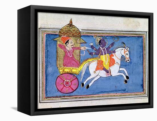 Krishna, Hindu Deity, an Avatar of Vishnu, 17th Century-null-Framed Premier Image Canvas