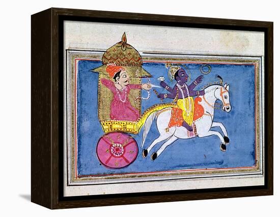 Krishna, Hindu Deity, an Avatar of Vishnu, 17th Century-null-Framed Premier Image Canvas