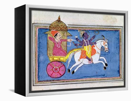 Krishna, Hindu Deity, an Avatar of Vishnu, 17th Century-null-Framed Premier Image Canvas