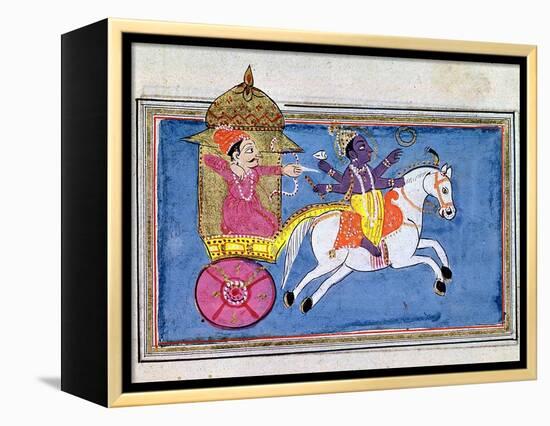 Krishna, Hindu Deity, an Avatar of Vishnu, 17th Century-null-Framed Premier Image Canvas